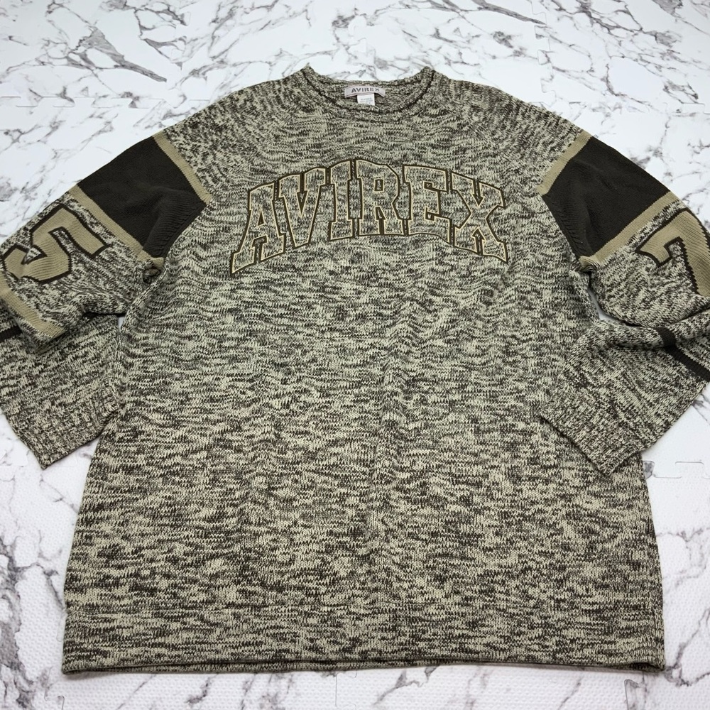 Men's Avirex Brown Crewneck Sweater